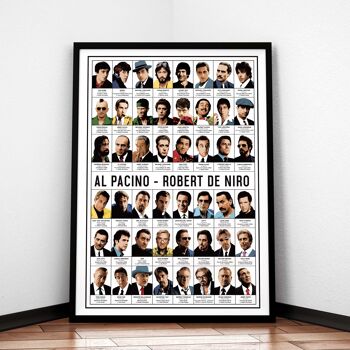 Art-Poster - Al Pacino and Robert de Niro - Olivier Bourdereau-A3 3