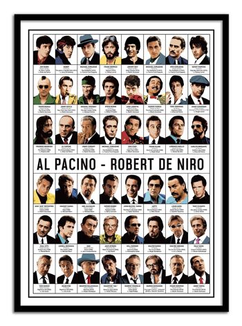 Art-Poster - Al Pacino and Robert de Niro - Olivier Bourdereau-A3 4