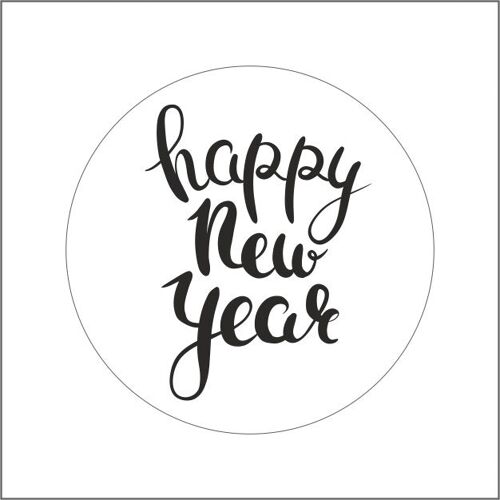 Happy new year - wens etiketten - 500 stuks