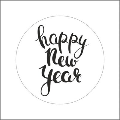 Happy new year - wish labels - 500 pieces