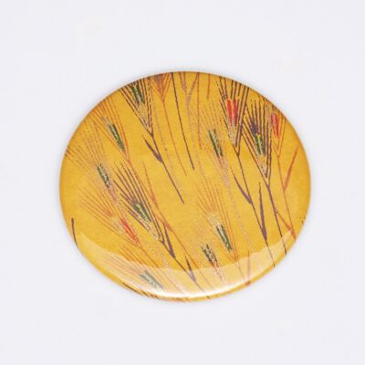 Wheat washi paper magnet golden background