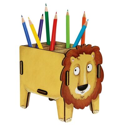 Boîte à stylos ami à quatre pattes - lion