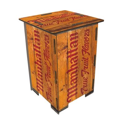 Foto taburete - caja de madera Manhattan