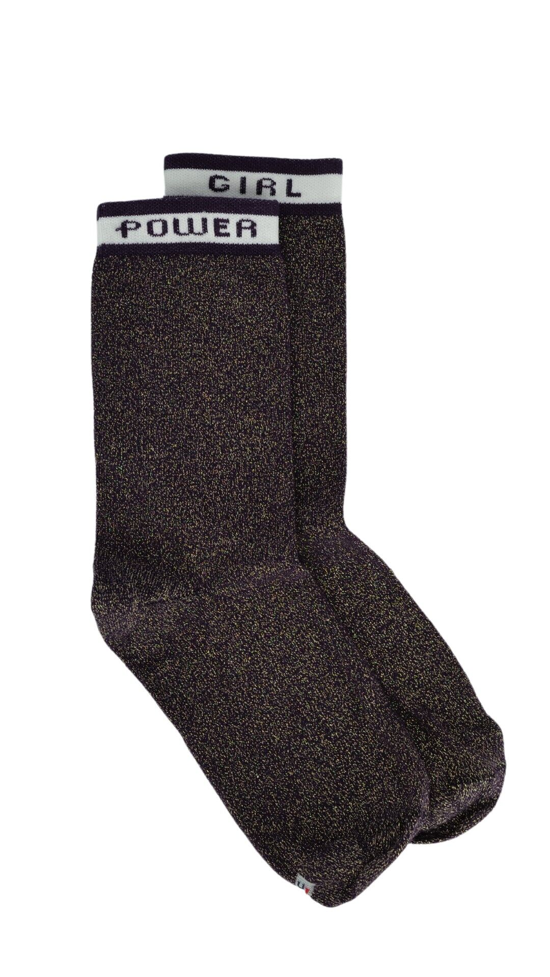 Calzini da donna in cotone biologico lurex - Josette Power in malva