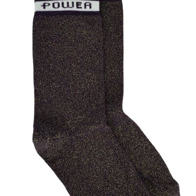 Lurex-Socken aus Bio-Baumwolle für Damen - Josette Power in Mauve