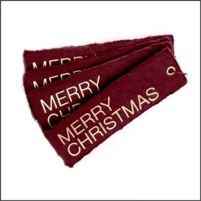 cadeaulabel Christmas - rood