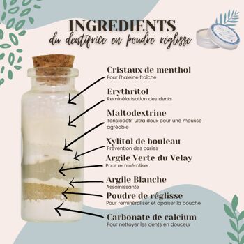 Dentifrice en poudre fraîcheur - Réglisse & Menthol 2