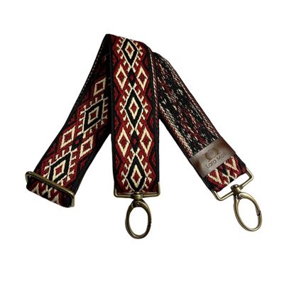 Azteca Bag Ribbon in Garnet Tones