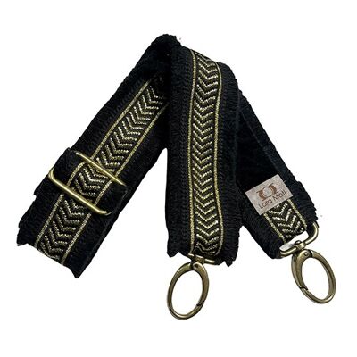 Black Fringe Bag Ribbon Black Arrow