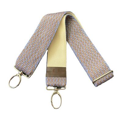 Lilac and Beige Zigzag Bag Ribbon