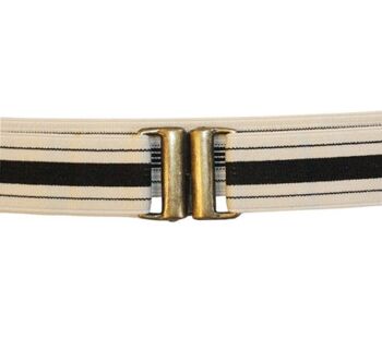 Ceinture Blanche Rayures Noires 2