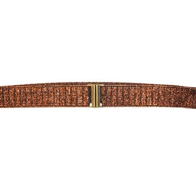 Ribbed Lurex Copper Belt