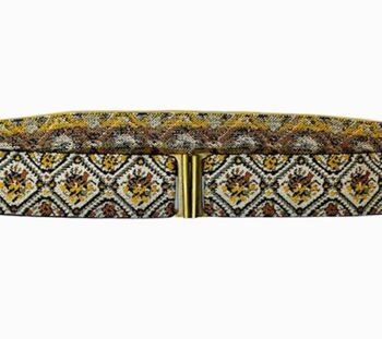 Ceinture Elastique Gobling Moutarde Ecru et Camel 2