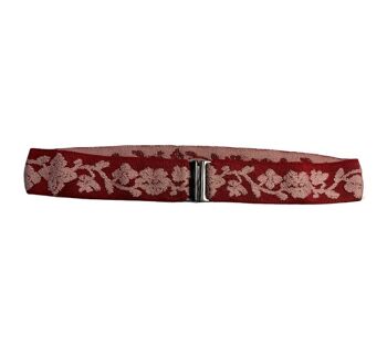 Ceinture Fleurs Roses et Rouges 1