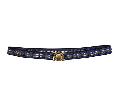 Cinturón Mini Azul Rayas Blancas y Gris