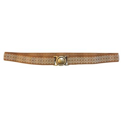 Mini ceinture camel avec dentelle