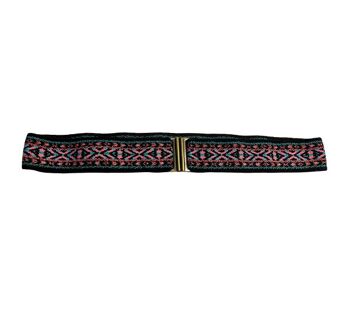 Ceinture Noire Bleu Fuchsia 1