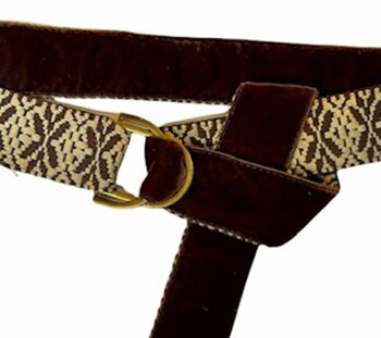 Ceinture rigide marron et beige à imprimé étoiles 2