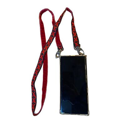 Support de téléphone portable Croix noire et rouge