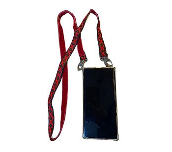 Support de téléphone portable Croix noire et rouge 1