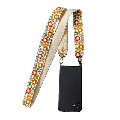 Flowers Mobile Phone Holder with White Background