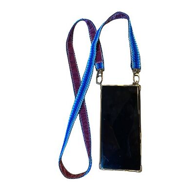 Petit Point Blue Mobile Phone Holder