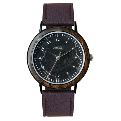 Montre OPUS NOIRE pomme chocolat (vegan)