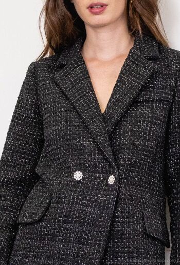 Veste en tweed NOIR 2