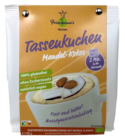 Principessa´s glutenfreier Bio-Tassenkuchen "Mandel-Kokos"