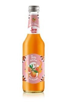 Té helado orgánico con melocotón