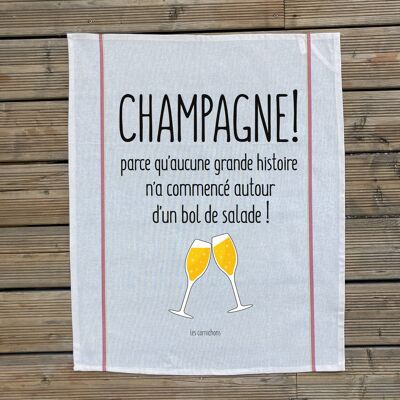 Geschirrtuch Champagnersalat - Geschirrtuch Made in France