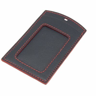 Sesame Badge Holder - Navy Blue and Red