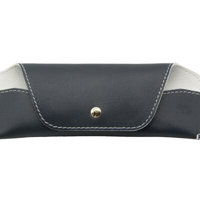 Glasses Case - Navy Blue and White