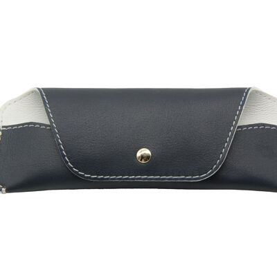 Glasses Case - Navy Blue and White