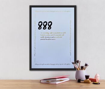 888 Angel Number Foil Print A4 Sans cadre 1