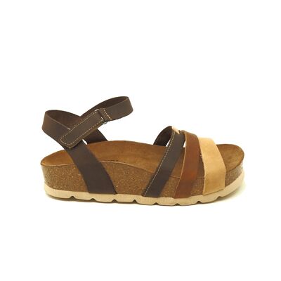 Bio Katalina sandal in brown leather
