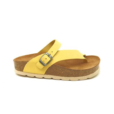 Bio Krystalyn sandal in yellow leather