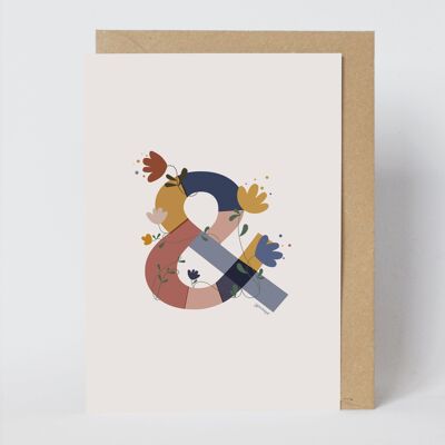 Card with envelope - Ampersand wild color