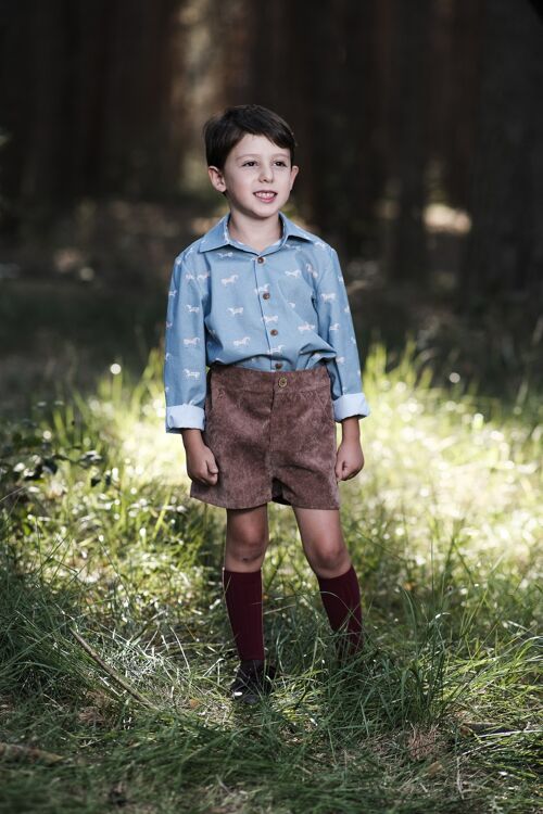 BABIECA: Camisa con estampado de caballos.