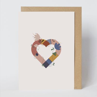 Card with envelope - Color wild heart