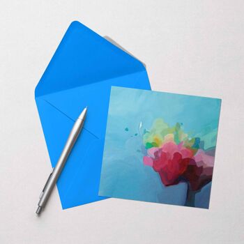 Carte de vœux abstraite | Art abstrait bleu | Carte Bleu Ciel 2