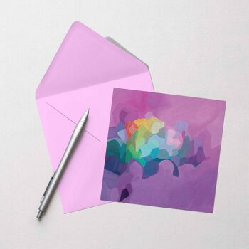 Carte de vœux abstraite | Art abstrait violet | Carte de raisin 2