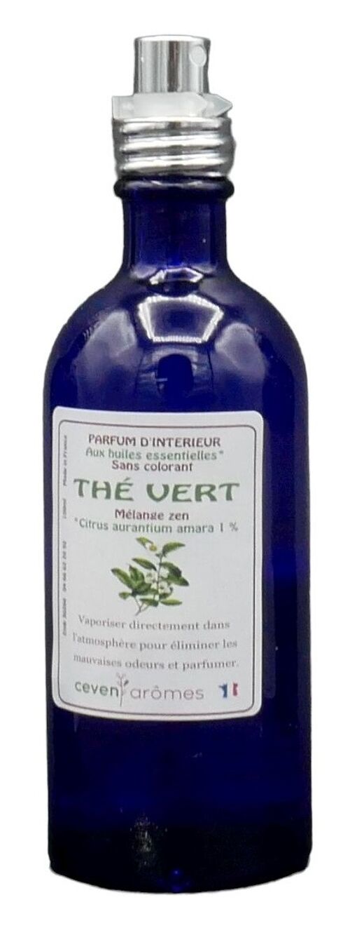 Parfum d'intérieur Vaporisateur 100 ml aux huiles essentielles THE VERT
