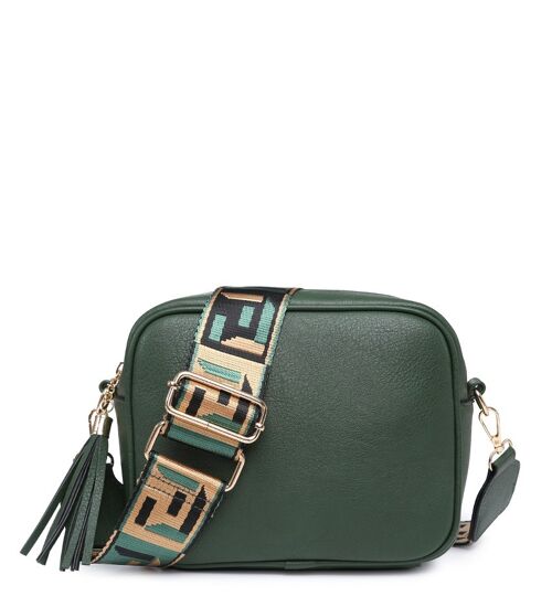 Autumn Interchangeable  Wide Strap Crossbody bag  multiple purposes Ladies  Shoulder bag with Adjustable removeable Strap  --ZQ-123-5m green