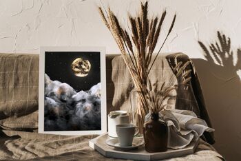 Affiche Lune et Nuages - Moon and Clouds - Moon Print Witchy Celestial 3
