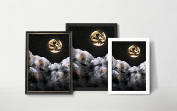 Affiche Lune et Nuages - Moon and Clouds - Moon Print Witchy Celestial 5