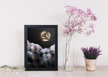 Affiche Lune et Nuages - Moon and Clouds - Moon Print Witchy Celestial 6