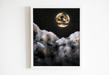 Affiche Lune et Nuages - Moon and Clouds - Moon Print Witchy Celestial 7