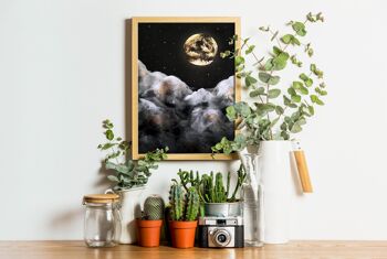 Affiche Lune et Nuages - Moon and Clouds - Moon Print Witchy Celestial 10