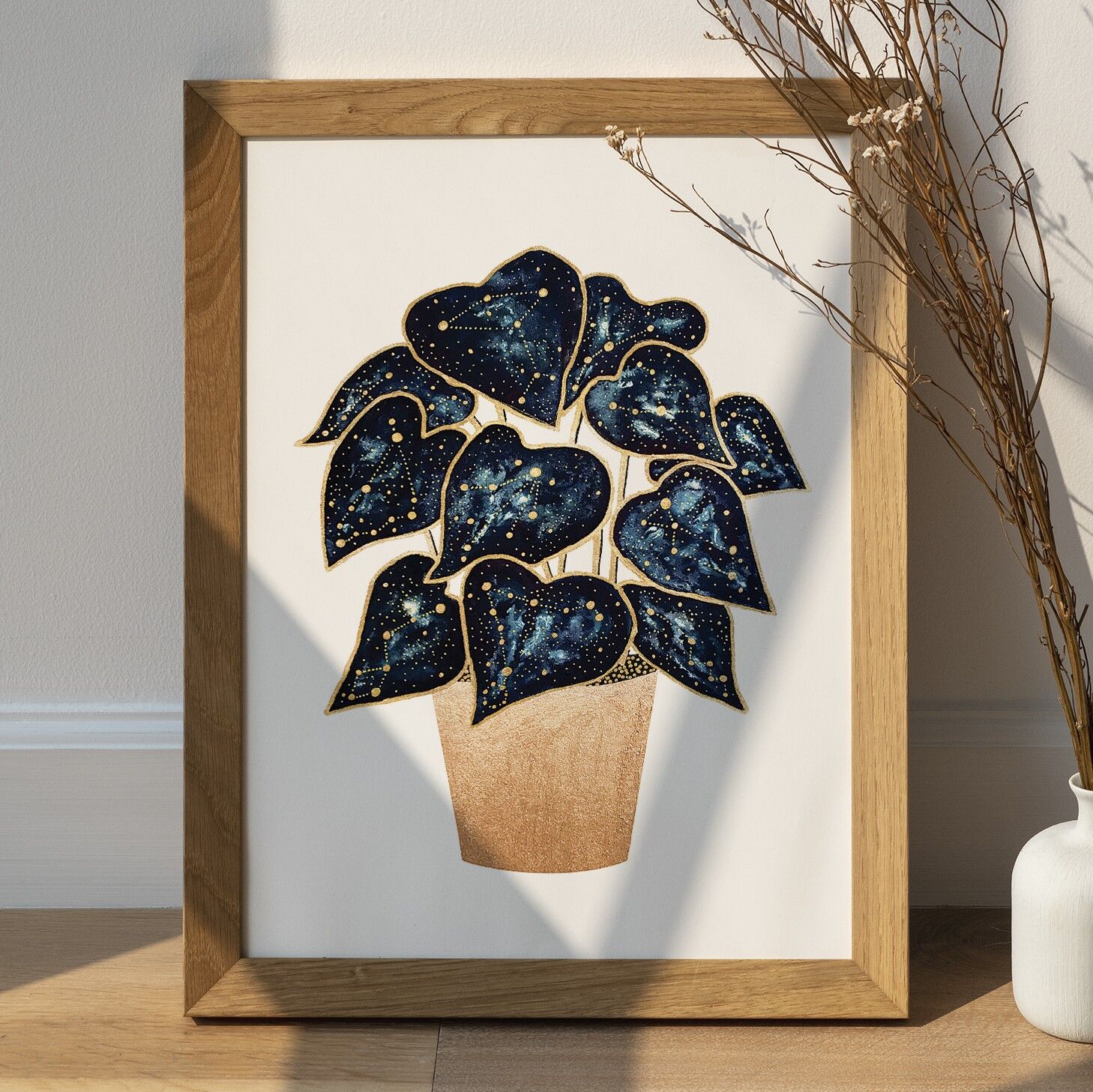 Botanical and Celestial Poster – Plant and Constellations – Plant Poster Print Botanical and Celestial